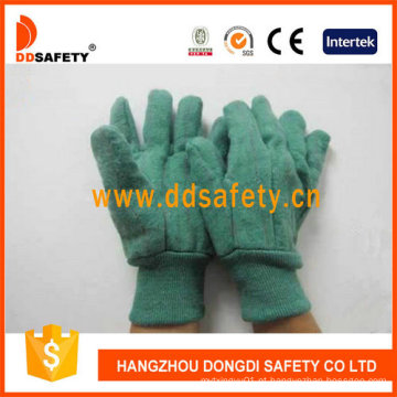 Golden Green Chore Glove Knitted Wrist Luvas de segurança Dcd104